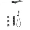 Душевая система Wonzon &amp; Woghand с термостатом, встраиваемая, черный матовый (WW-D4100-MB)