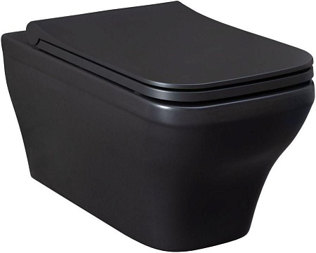 Унитаз подвесной Allen Brau Infinity 4.21011.31 с крышкой, черный матовый