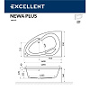 Акриловая ванна EXCELLENT Newa 160x95 левая SMART хром WAEX.NEL16.SMART.CR Акриловая ванна EXCELLENT Newa 160x95 левая SMART хром WAEX.NEL16.SMART.CR