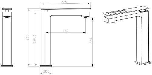 Смеситель для раковины Boheme WhiteBlack 142-WB Смеситель для раковины Boheme WhiteBlack 142-WB