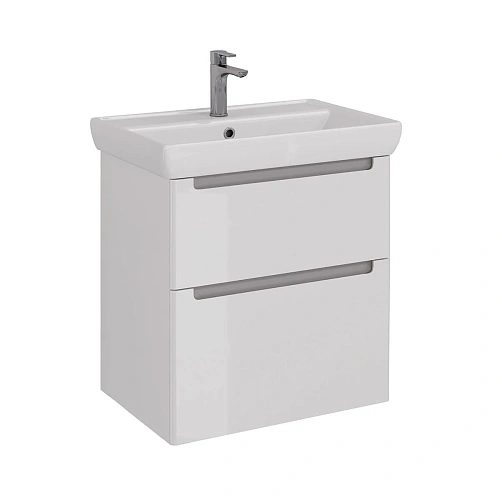 Тумба под раковину Lemark BUNO 70 см подвесная/напольная, серый/белый LM04B70T Тумба под раковину Lemark BUNO 70 см подвесная/напольная, серый/белый LM04B70T
