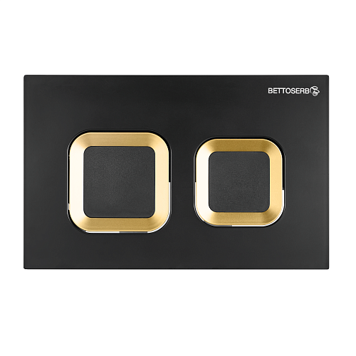 Клавиша смыва BETTOSERB SMART 40006489 черный матовый/золото Клавиша смыва BETTOSERB SMART 40006489 черный матовый/золото