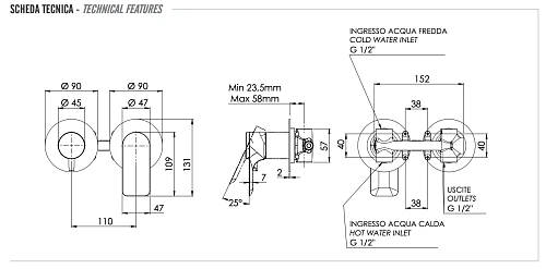 Смеситель для душа Remer Infinity I92ZP Смеситель для душа Remer Infinity I92ZP