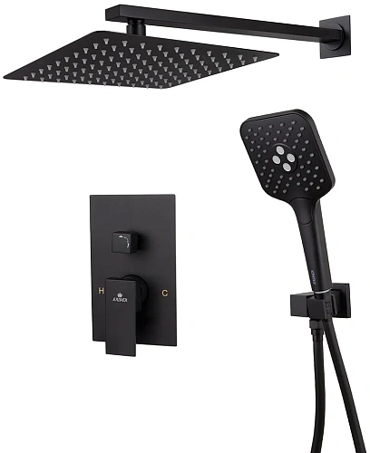 Душевая система Kaiser Sonat 34877-9 скрытого монтажа черный матовый Душевая система Kaiser Sonat 34877-9 скрытого монтажа черный матовый