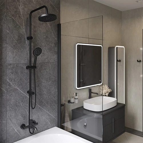 Мебель для ванной STWORKI Молде 95 антрацит, со столешницей 579563 Мебель для ванной STWORKI Молде 95 антрацит, со столешницей 579563