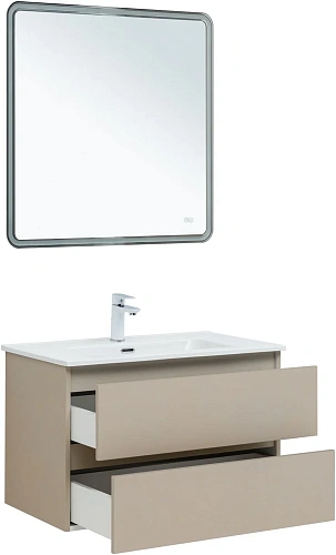 Тумба под раковину Aquanet Вега 2.0 80 бежевый 00337943 подвесная Тумба под раковину Aquanet Вега 2.0 80 бежевый 00337943 подвесная
