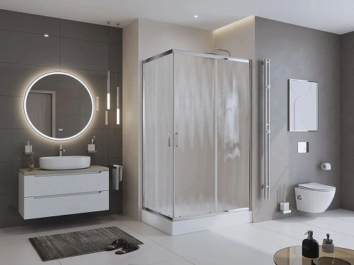 Душевой уголок BelBagno UNO-195-AH-2-120/100-CH-CR Душевой уголок BelBagno UNO-195-AH-2-120/100-CH-CR