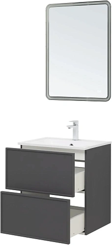 Тумба под раковину Aquanet Арт 60 ясень графит 00329063 напольная/подвесная Тумба под раковину Aquanet Арт 60 ясень графит 00329063 напольная/подвесная