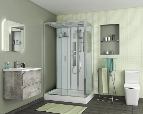 Душевая кабина Niagara Premium NG-6012-01GQL (1200х800х2100) низкий поддон (16 см) стекло прозрачное 60120114GQL Душевая кабина Niagara Premium NG-6012-01GQL (1200х800х2100) низкий поддон (16 см) стекло прозрачное 60120114GQL