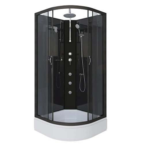 Душевая кабина Niagara Classic NG-6501-14BKTG (900х900х2100) средний поддон (26см) стекло тонированное алюминиевый черный 65011434BKTG Душевая кабина Niagara Classic NG-6501-14BKTG (900х900х2100) средний поддон (26см) стекло тонированное алюминиевый черный 65011434BKTG