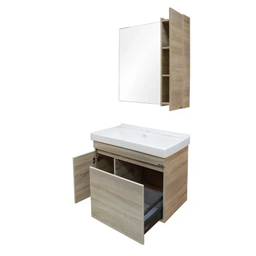 Тумба раковина Comforty Тромсе-80 00004142219 дуб сонома раковина Fest 80 F01 Тумба раковина Comforty Тромсе-80 00004142219 дуб сонома раковина Fest 80 F01