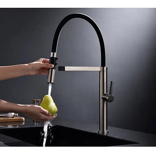 Смеситель для кухни Paulmark LEADER брашированная сталь Le214101-BS Смеситель для кухни Paulmark LEADER брашированная сталь Le214101-BS