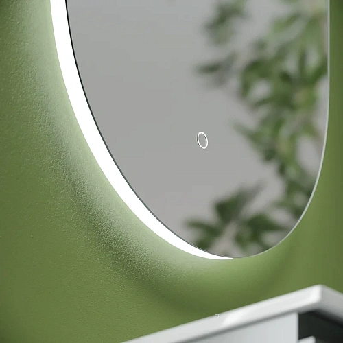 Зеркало Sancos Oval OV45C 450х900 фоновая подсветка с сенсорным управлением Зеркало Sancos Oval OV45C 450х900 фоновая подсветка с сенсорным управлением