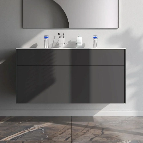 Тумба под раковину AM.PM Inspire V2.0 M50AFHX1203GM подвесная, 120 см, push-to-open, графит мато Тумба под раковину AM.PM Inspire V2.0 M50AFHX1203GM подвесная, 120 см, push-to-open, графит мато