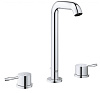 Картинка анонса товара «смеситель для раковины grohe essence+ на 3 отверстия с донным клапаном и высоким изливом, хром (2029 20299001»