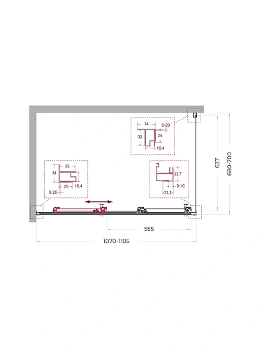 Душевой уголок BelBagno UNO-195-AHF-31-110/70-C-Cr 110x70 см, профиль хром, стекло прозрачное Душевой уголок BelBagno UNO-195-AHF-31-110/70-C-Cr 110x70 см, профиль хром, стекло прозрачное