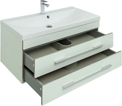 Комплект мебели Aquanet Верона 100 белый (подвесной 2 ящика) 00287649 Комплект мебели Aquanet Верона 100 белый (подвесной 2 ящика) 00287649