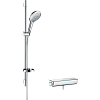 Картинка анонса товара «душевой гарнитур hansgrohe ecostat select/raindance select s 150 3jet/combi 27037000 с термостатом»