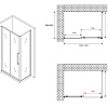 Душевой уголок ABBER Schwarzer Diamant AG30140BH-S60B 140x60 см универсальный, профиль черный, стекло прозрачное Душевой уголок ABBER Schwarzer Diamant AG30140BH-S60B 140x60 см универсальный, профиль черный, стекло прозрачное