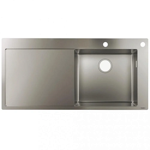 Кухонная мойка Hansgrohe 450 с крылом S717-F450 43307800, под сталь встраиваемая Кухонная мойка Hansgrohe 450 с крылом S717-F450 43307800, под сталь встраиваемая