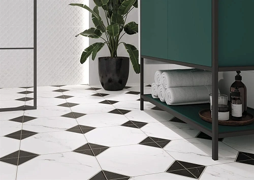 Керамогранит Cersanit Gretta белый рельеф 29,8x29,8 16063 Керамогранит Cersanit Gretta белый рельеф 29,8x29,8 16063