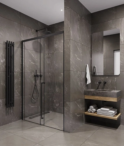 Душевая дверь Timo (T59R) TDSS-150/03C-8R, раздвижная 1500x2000, профиль черный, стекло прозрачное 8 мм Душевая дверь Timo (T59R) TDSS-150/03C-8R, раздвижная 1500x2000, профиль черный, стекло прозрачное 8 мм