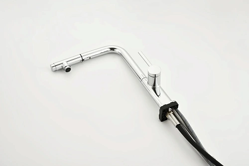 Смеситель для кухни AQUAme Cucina AQM9903CR с выдвижным изливом, с подключением к фильтру с питьевой водой, хром Смеситель для кухни AQUAme Cucina AQM9903CR с выдвижным изливом, с подключением к фильтру с питьевой водой, хром