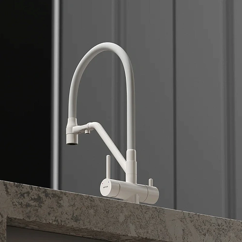 Смеситель для кухни Sancos Dora SC4003MW под фильтр, белый матовый Смеситель для кухни Sancos Dora SC4003MW под фильтр, белый матовый