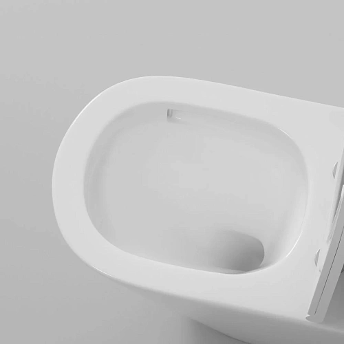 Унитаз напольный GROSSMAN GR-4450MSQ 60,5x38x82,5 белый матовый, безободковый, торнадо с тонкой крышкой Унитаз напольный GROSSMAN GR-4450MSQ 60,5x38x82,5 белый матовый, безободковый, торнадо с тонкой крышкой