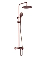 Душевая система AQUAme Siena AQM8008BC с термостатом и изливом, лейка 3 режима высота 1100-1500мм, медь шлифованная Душевая система AQUAme Siena AQM8008BC с термостатом и изливом, лейка 3 режима высота 1100-1500мм, медь шлифованная