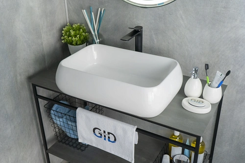 Раковина Gid N9239 51134 накладная белая 60x40x15 Раковина Gid N9239 51134 накладная белая 60x40x15