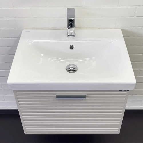 Тумба с раковиной Comforty Касабланка-60 00-00019249 серый шелк раковина Moduo 60 Тумба с раковиной Comforty Касабланка-60 00-00019249 серый шелк раковина Moduo 60