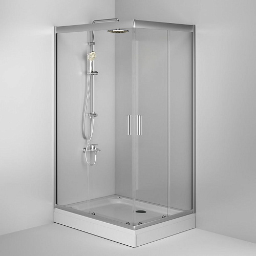 Душевой уголок AM.PM Gem W90G-404-120280-MT Twin Slide 120x80, профиль хром матовый, стекло прозрачное Душевой уголок AM.PM Gem W90G-404-120280-MT Twin Slide 120x80, профиль хром матовый, стекло прозрачное