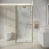 Душевой уголок Niagara Nova NG-45-9ASG-A90SG-34 (90х90х195) квадрат, распашная, золото сатин, стекло прозрачное Душевой уголок Niagara Nova NG-45-9ASG-A90SG-34 (90х90х195) квадрат, распашная, золото сатин, стекло прозрачное