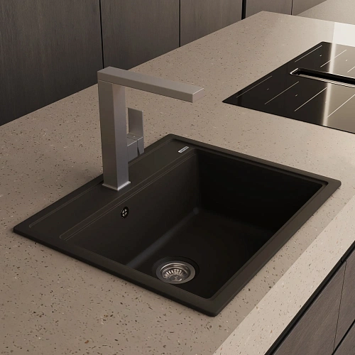 Кухонная мойка ABBER Quarz AQ2902B черная Кухонная мойка ABBER Quarz AQ2902B черная