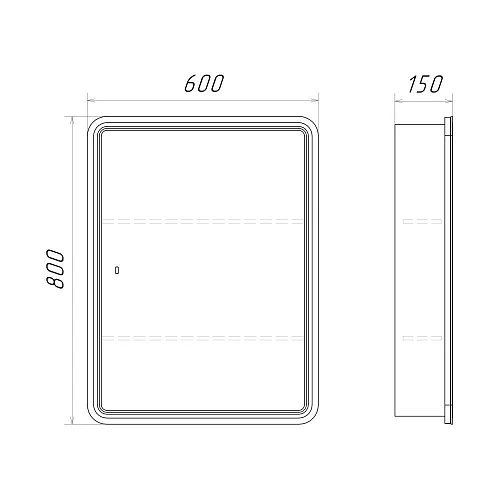 Зеркальный шкаф Comforty Нео-60 00-00017831 LED-подсветка, бесконтактный сенсор Зеркальный шкаф Comforty Нео-60 00-00017831 LED-подсветка, бесконтактный сенсор