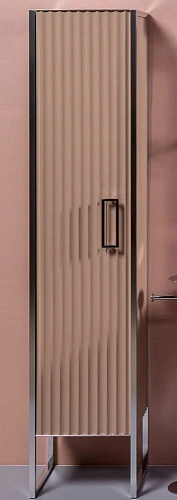 Шкаф-пенал Armadi Art MONACO 868-CPCR-L капучино глянец + хром L Шкаф-пенал Armadi Art MONACO 868-CPCR-L капучино глянец + хром L