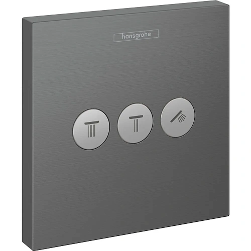 Переключатель потоков Hansgrohe ShowerSelect, скрытого монтажа, для 3 потребителей 15764340, шлифова Переключатель потоков Hansgrohe ShowerSelect, скрытого монтажа, для 3 потребителей 15764340, шлифова
