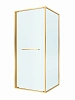 Душевой уголок CEZARES LUX-A-FS-1-90-C-BORO 90x90 см, профиль брашированное золото, стекло прозрачное