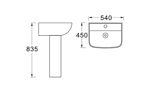 Пьедестал Aquatek AQ5432-00 180x170x695, белый Пьедестал Aquatek AQ5432-00 180x170x695, белый