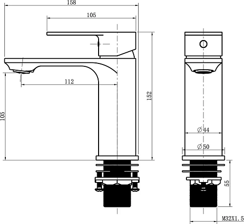 Смеситель для раковины STWORKI Ларвик WFD16002 577372 Смеситель для раковины STWORKI Ларвик WFD16002 577372