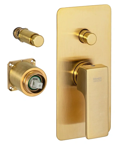 Смеситель для душа Remer Absolute AU09KBBG, золото брашированное Смеситель для душа Remer Absolute AU09KBBG, золото брашированное