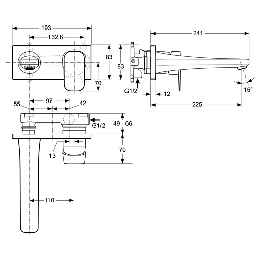 Смеситель для раковины Ideal Standard TONIC II A6335AA Смеситель для раковины Ideal Standard TONIC II A6335AA