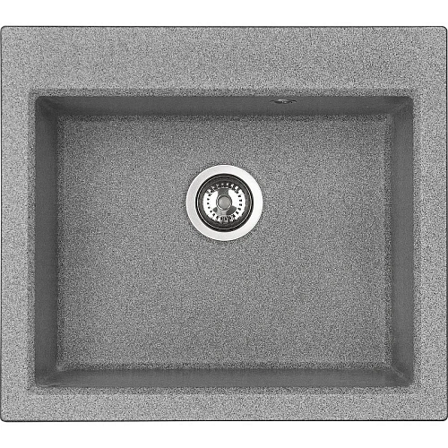 Кухонная мойка Aquaton Линеа 58 1A733032LW230 из литого мрамора, серый Кухонная мойка Aquaton Линеа 58 1A733032LW230 из литого мрамора, серый
