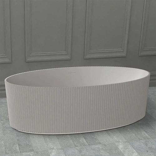 Ванна отдельностоящая ABBER AS9627 180x85 универсальная, белая матовая, искусственный камень Ванна отдельностоящая ABBER AS9627 180x85 универсальная, белая матовая, искусственный камень