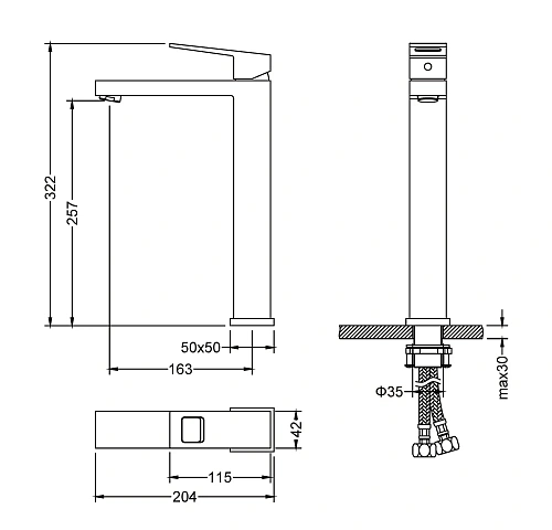 Смеситель для раковины Timo Briana 7111/17F золото матовое Смеситель для раковины Timo Briana 7111/17F золото матовое
