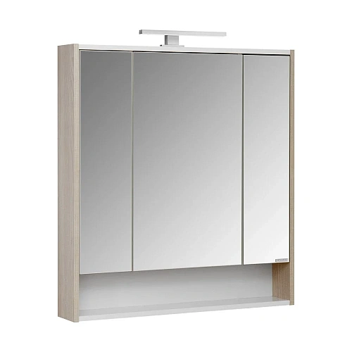 Зеркальный шкаф Aquaton Рико 80 белый, ясень фабрик 1A215302RIB90 Зеркальный шкаф Aquaton Рико 80 белый, ясень фабрик 1A215302RIB90
