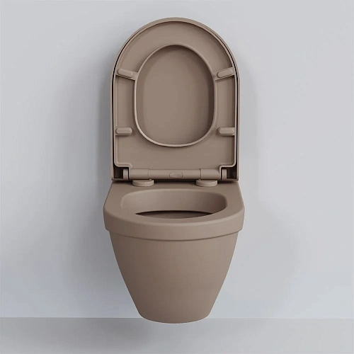 Крышка-сиденье Ambassador Nord 132T20501S (тонкое) бежевый матовое Крышка-сиденье Ambassador Nord 132T20501S (тонкое) бежевый матовое