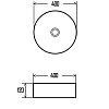 Раковина AQUAme AQM5007 накладная отдельностоящая круглая 400x400x120 Раковина AQUAme AQM5007 накладная отдельностоящая круглая 400x400x120