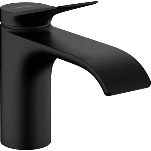 Кран Hansgrohe Vivenis 80, без сливного гарнитура 75013670, матовый черный Кран Hansgrohe Vivenis 80, без сливного гарнитура 75013670, матовый черный